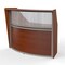 Linea Italia Curved Reception Desk with Counter, Clear Panel, 72 inW x 32 inD, Cherry ZUC310 - alternate 4